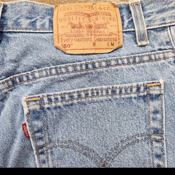 RARE Vintage 80s Levi's 550 Jeans High Waist Relaxed Fit Tapered Leg SZ 14 MIS - Picture 4 of 9